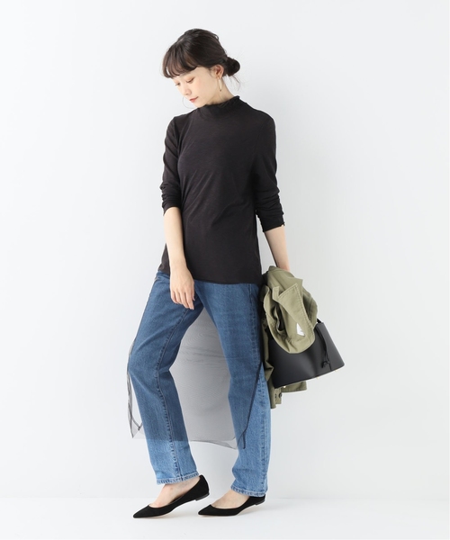 JOURNAL STANDARD relume(ジャーナルスタンダード レリューム)の「チュールレイヤードワンピース(ワンピース・レディース・ブラック/カーキ・FREE)」の3枚目の写真