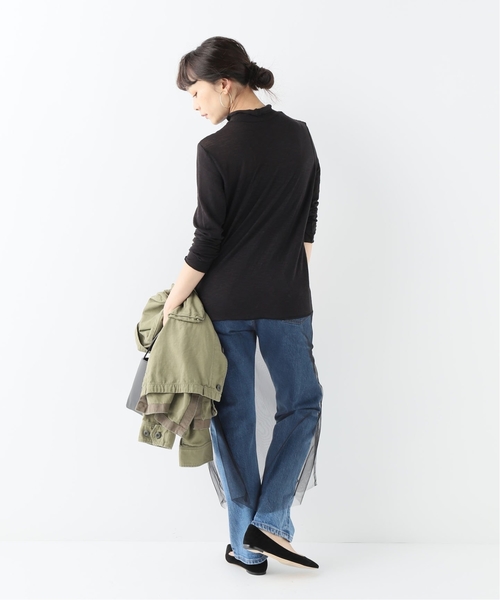 JOURNAL STANDARD relume(ジャーナルスタンダード レリューム)の「チュールレイヤードワンピース(ワンピース・レディース・ブラック/カーキ・FREE)」の4枚目の写真