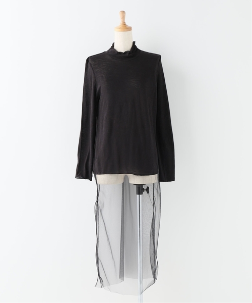 JOURNAL STANDARD relume(ジャーナルスタンダード レリューム)の「チュールレイヤードワンピース(ワンピース・レディース・ブラック/カーキ・FREE)」の5枚目の写真