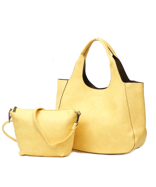 GUSCIO(グッシオ)の「【グッシオベーシック】3WAYトートバッグ×ショルダー ショルダーバッグ付(トートバッグ・レディース・ブラック/ネイビー/レッド/イエロー/オレンジ/アイボリー/ダークグレー/ラベンダー/ブラウン系その他/ベージュ系その他/グリーン系その他/ライトグリーン・FREE)」の10枚目の写真