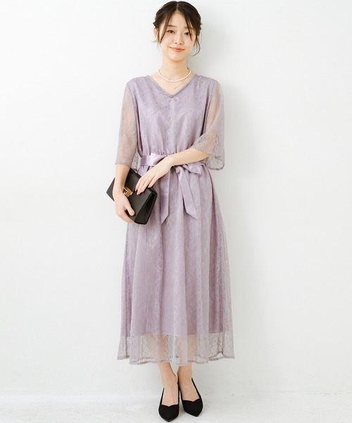 セール 結婚式 ずぼらさんでも安心 カジュアル派の大人が気軽におめかしできる華やかレースワンピース ワンピース Haco ハコ のファッション通販 Zozotown