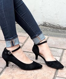 Liberty Doll / アシメカット ストラップパンプス レディース 5.5cmヒール ポインテッドトゥ サイドオープン 美脚 通勤 オケージョン(5450)