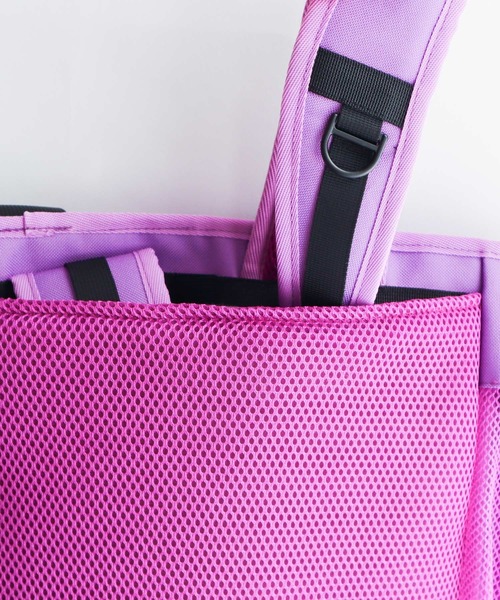 KiU(キウ)の「2WAY メッシュトートバッグ(トートバッグ・メンズ・オフホワイト/オレンジ/イエロー/ブラック/パープル・FREE)」の9枚目の写真