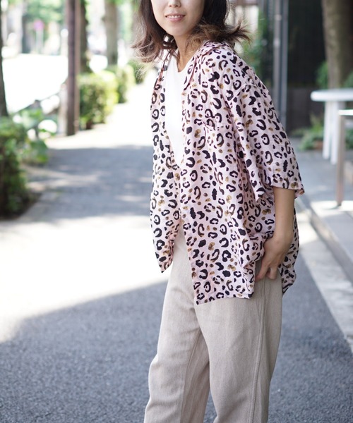 PENNEYS(ぺニーズ)の「PENNEY'S / ペニーズ PENNYS LEOPARD SHIRTS(シャツ/ブラウス)」|ピンク