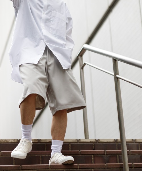 ADAM ET ROPE'（アダムエロペ）の「【CARREMAN】ワイドハーフスラックス〈WEB・一部店舗限定〉（その他パンツ・メンズ・グレー系その他/ブラック/イエロー系その他3・M/L）」の3枚目の写真