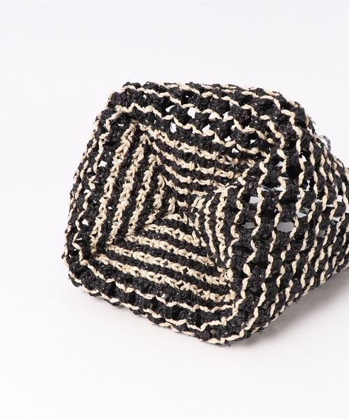 kakatoo（カカトゥ）の「カカトゥ kakatoo / カラーコードサイザル巾着バッグ（ショルダーバッグ・レディース・ブラック/レッド/ピンク/グリーン・FREE）」の6枚目の写真