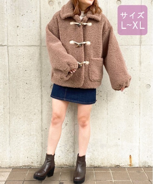 セール】【大きいサイズ】ボアダッフルコート【ZOZOTOWN限定アイテム