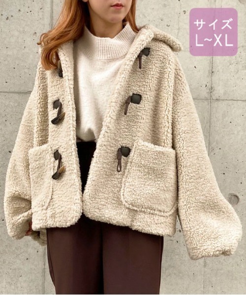 セール】【大きいサイズ】ボアダッフルコート【ZOZOTOWN限定アイテム