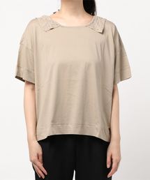 PUAL CE CIN | シルケット衿レースT(Tシャツ/カットソー)