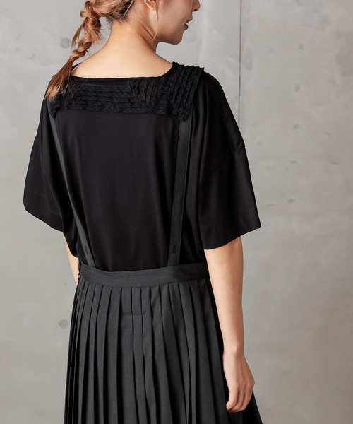 PUAL CE CIN（ピュアルセシン）の「シルケット衿レースT（Tシャツ/カットソー・レディース・ベージュ/ブラック/グレー・FREE）」の20枚目の写真