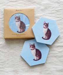 Jubilee（ジュビリー）の「珪藻土コースター 同柄 2枚セット キャット（キッチンツール）」