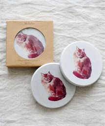 Jubilee（ジュビリー）の「珪藻土コースター 同柄 2枚セット キャット（キッチンツール）」