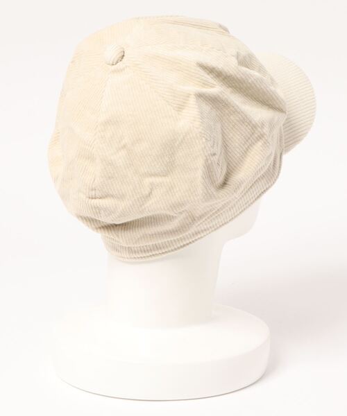 HONEYSUCKLE ROSE（ハニーサックルローズ）の「【HONEYSUCKLE ROSE】コーデュロイキャスケット（キャスケット・レディース・オレンジ/キナリ・フリー）」の3枚目の写真