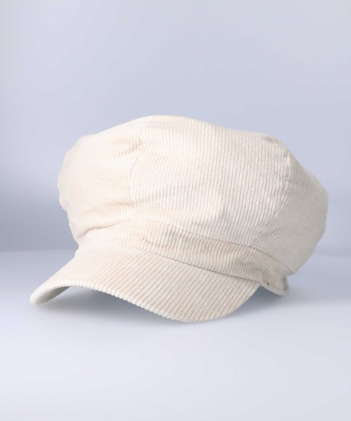 HONEYSUCKLE ROSE（ハニーサックルローズ）の「【HONEYSUCKLE ROSE】コーデュロイキャスケット（キャスケット・レディース・オレンジ/キナリ・フリー）」の2枚目の写真