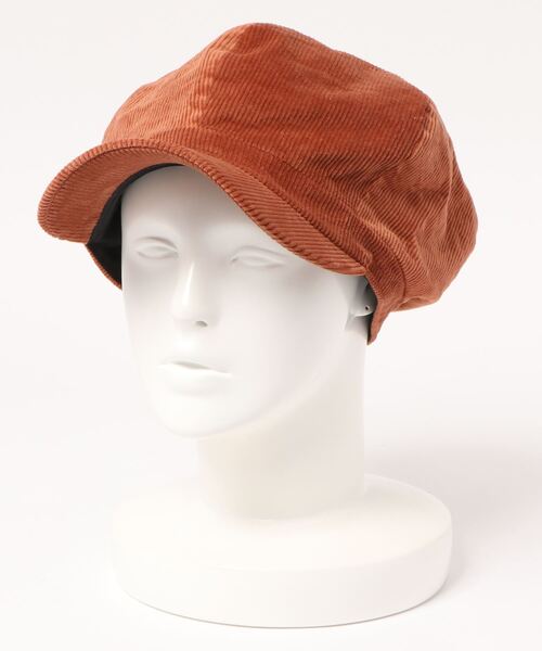 HONEYSUCKLE ROSE（ハニーサックルローズ）の「【HONEYSUCKLE ROSE】コーデュロイキャスケット（キャスケット・レディース・オレンジ/キナリ・フリー）」の5枚目の写真
