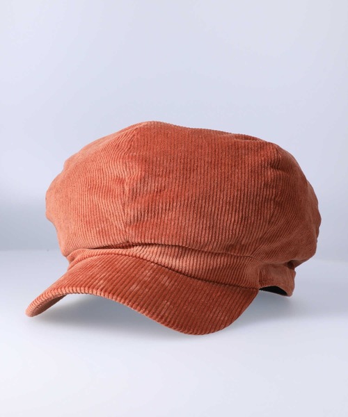 HONEYSUCKLE ROSE（ハニーサックルローズ）の「【HONEYSUCKLE ROSE】コーデュロイキャスケット（キャスケット・レディース・オレンジ/キナリ・フリー）」の6枚目の写真