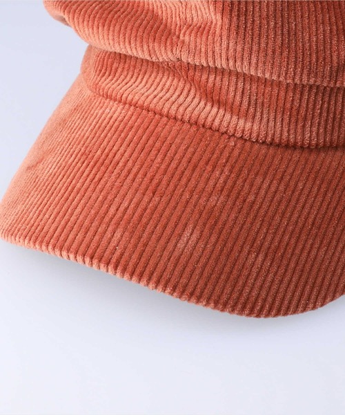 HONEYSUCKLE ROSE（ハニーサックルローズ）の「【HONEYSUCKLE ROSE】コーデュロイキャスケット（キャスケット・レディース・オレンジ/キナリ・フリー）」の10枚目の写真