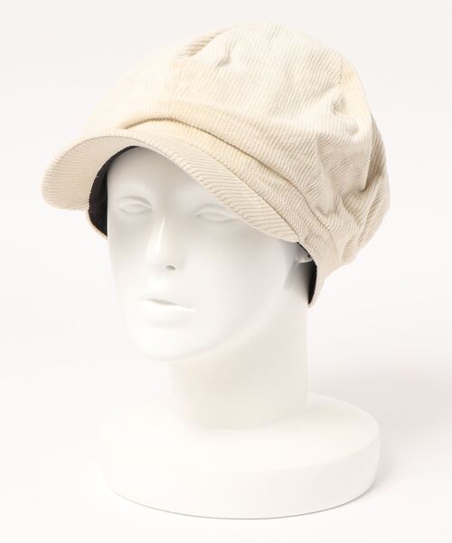 HONEYSUCKLE ROSE（ハニーサックルローズ）の「【HONEYSUCKLE ROSE】コーデュロイキャスケット（キャスケット・レディース・オレンジ/キナリ・フリー）」の4枚目の写真