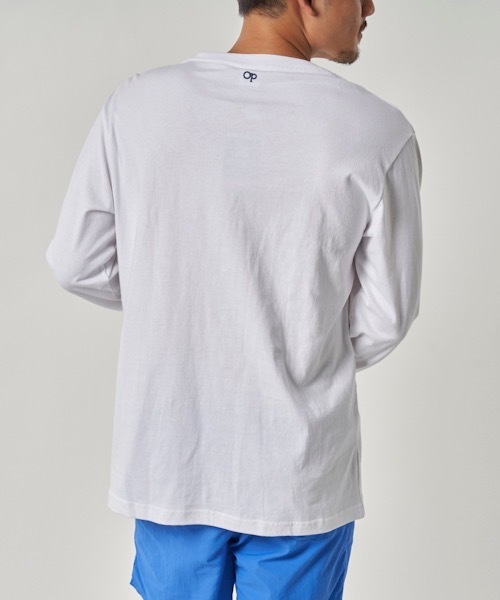 Ocean Pacific(オーシャンパシフィック)の「【OP/オーピー】プリントロングTシャツ / ユニセックス 長袖 サーフカジュアル(Tシャツ/カットソー・メンズ・ホワイト/ネイビー・MEDIUM/LARGE/X-LARGE)」の15枚目の写真