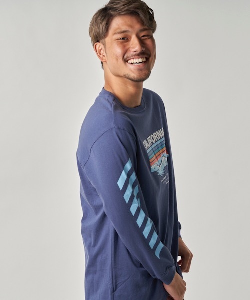 Ocean Pacific(オーシャンパシフィック)の「【OP/オーピー】プリントロングTシャツ / ユニセックス 長袖 サーフカジュアル(Tシャツ/カットソー・メンズ・ホワイト/ネイビー・MEDIUM/LARGE/X-LARGE)」の5枚目の写真
