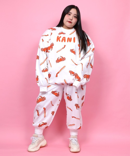 PUNYUS（プニュズ）の「フード総柄スウェットパンツ(KANI・PAN