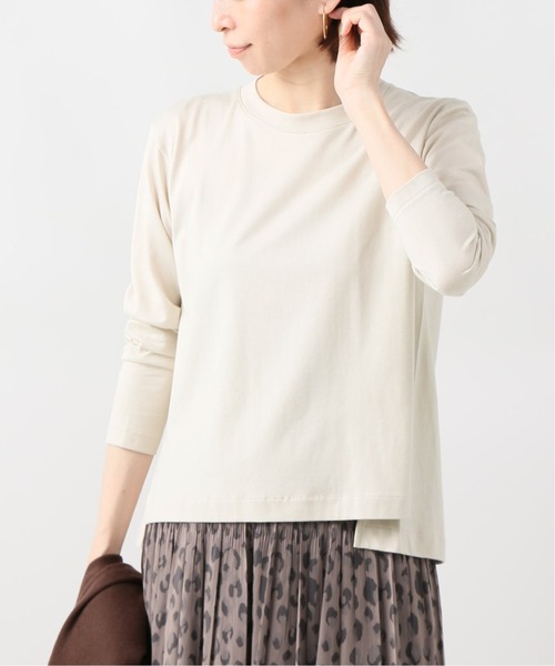 La TOTALITE(ラトータリテ)の「サイドスリットプルオーバー(Tシャツ/カットソー・レディース・チャコールグレー/ブラック/ベージュ/ウッド・FREE)」の1枚目の写真
