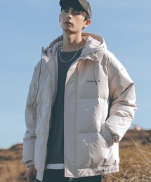 HOOK | 【HOOK】【2020新作】2020AW ユニセックス・ストリート/中綿・フード付きダウンジャケット 英字プリント(ダウンジャケット/コート)