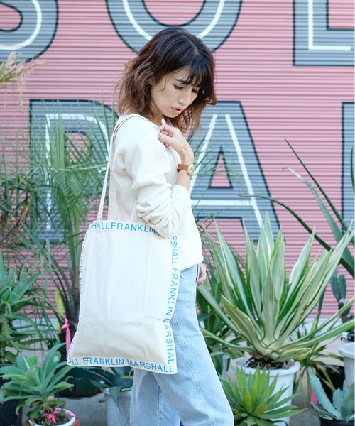 FRANKLIN & MARSHALL（フランクリンマーシャル）の「【FRANKLIN & MARSHALL / フランクリンマーシャル】コットンキャンバス トートバッグ（トートバッグ・レディース・パープル/ホワイト/ブルー/レッド/ブラック/グリーン・FREE）」の5枚目の写真