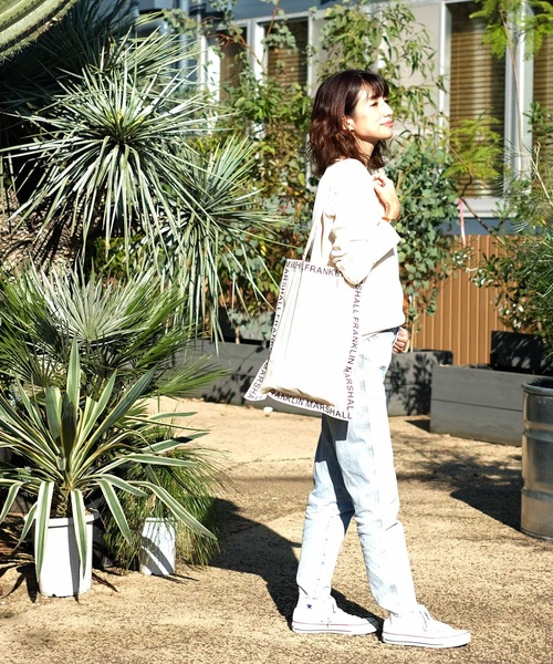 FRANKLIN & MARSHALL（フランクリンマーシャル）の「【FRANKLIN & MARSHALL / フランクリンマーシャル】コットンキャンバス トートバッグ（トートバッグ・レディース・パープル/ホワイト/ブルー/レッド/ブラック/グリーン・FREE）」の7枚目の写真