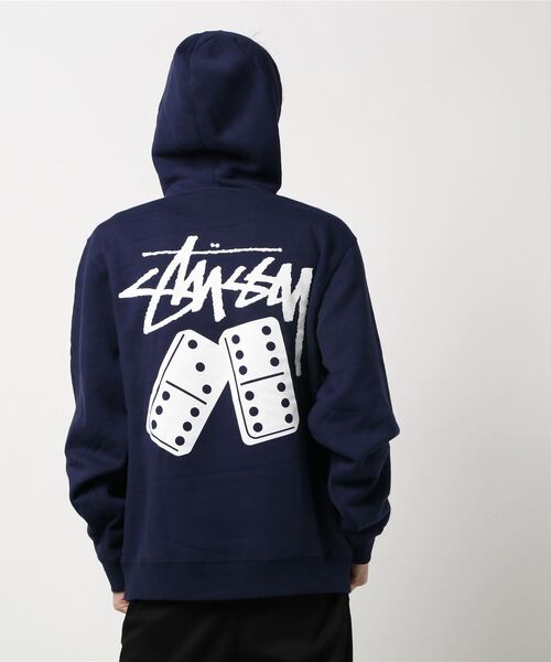 Stussy ドミノデザイン パーカー 黒 Stussy ドミノデザイン パーカー 黒