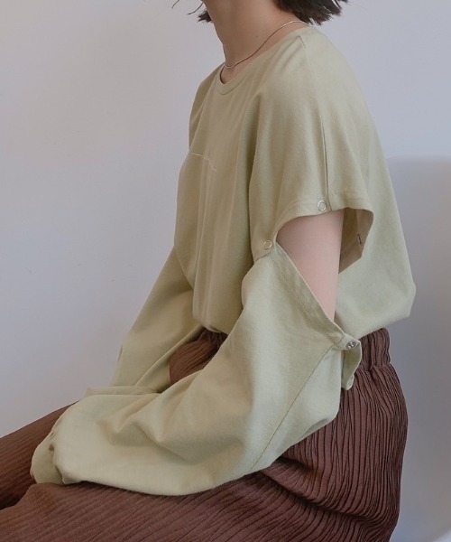 VANNIE U(ヴァニーユー)の「チラロゴロンT(Tシャツ/カットソー・レディース・ライトグリーン/ホワイト/ベージュ/ブラック・FREE)」の4枚目の写真