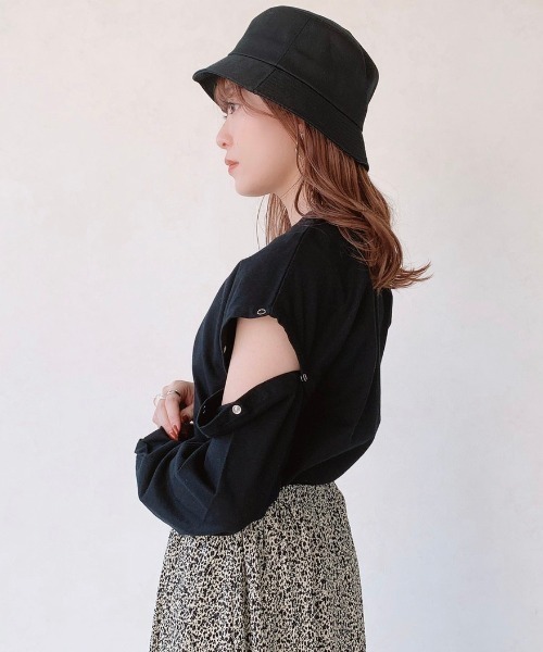 VANNIE U(ヴァニーユー)の「チラロゴロンT(Tシャツ/カットソー・レディース・ライトグリーン/ホワイト/ベージュ/ブラック・FREE)」の20枚目の写真