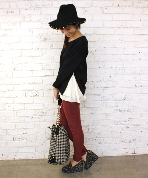 mystic（ミスティック）の「サイドZIP切替プルオーバー（ニット/セーター・レディース・ネイビー/ブラック/オフホワイト/グレー・ﾌﾘ-）」の17枚目の写真