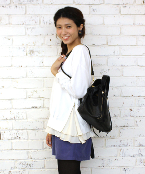 mystic（ミスティック）の「サイドZIP切替プルオーバー（ニット/セーター・レディース・ネイビー/ブラック/オフホワイト/グレー・ﾌﾘ-）」の18枚目の写真