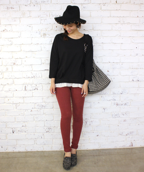 mystic（ミスティック）の「サイドZIP切替プルオーバー（ニット/セーター・レディース・ネイビー/ブラック/オフホワイト/グレー・ﾌﾘ-）」の19枚目の写真