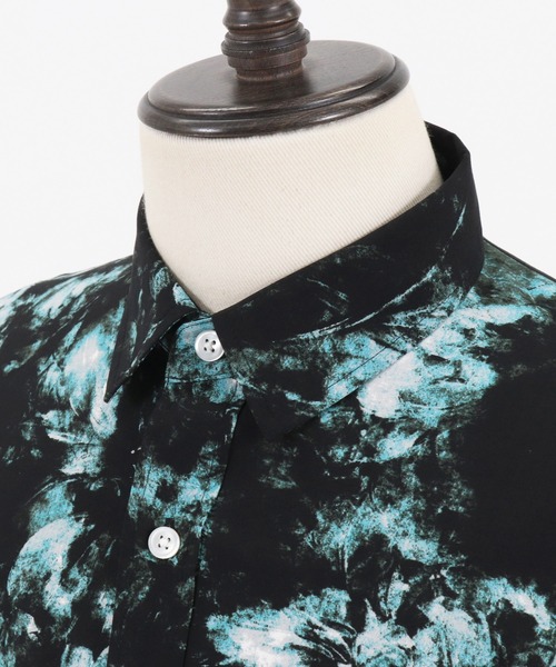 ANGENEHM(アンゲネーム)の「ms4536-Dark Flower Over Size Long Sleeve Shirts (MADE IN JAPAN) シャツ(シャツ/ブラウス・メンズ・グレー/ブルー・S/M/L)」の16枚目の写真