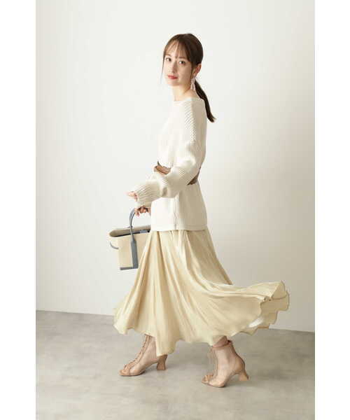 JILL STUART（ジルスチュアート）の「◆【WEB限定 サイズ：4】イザベルフレアスカート（スカート・レディース・イエロー/ホワイト・4/0/2）」の22枚目の写真