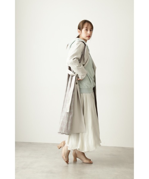 JILL STUART（ジルスチュアート）の「◆【WEB限定 サイズ：4】イザベルフレアスカート（スカート・レディース・イエロー/ホワイト・4/0/2）」の4枚目の写真