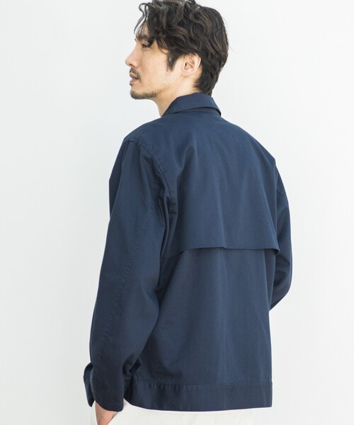 THE SHOP TK （ザ ショップ ティーケー ）の「◆【撥水】ショートトレンチブルゾン（ブルゾン・メンズ・ベージュ/ネイビー・02/03/04）」の4枚目の写真