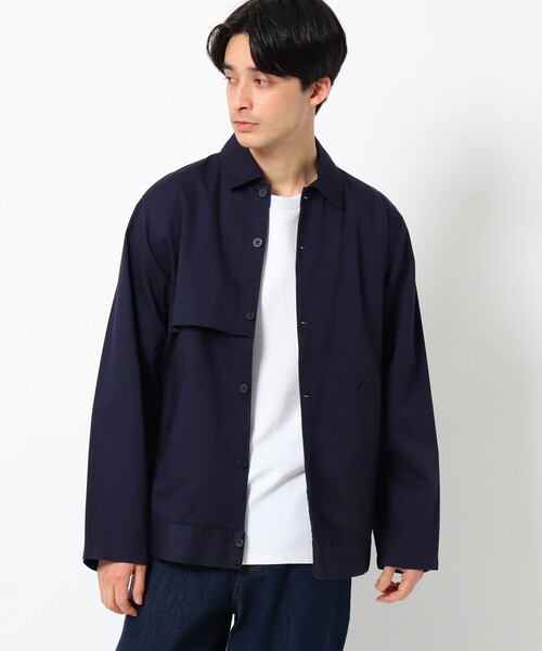 THE SHOP TK （ザ ショップ ティーケー ）の「◆【撥水】ショートトレンチブルゾン（ブルゾン・メンズ・ベージュ/ネイビー・02/03/04）」の5枚目の写真