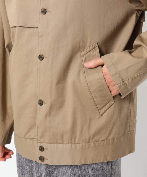 THE SHOP TK （ザ ショップ ティーケー ）の「◆【撥水】ショートトレンチブルゾン（ブルゾン・メンズ・ベージュ/ネイビー・02/03/04）」の13枚目の写真