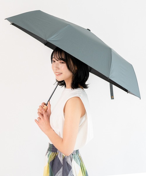 VitaFelice(ヴィータフェリーチェ)の「晴雨兼用 UVカット 折りたたみ日傘 遮光率100%・UV遮蔽率99.9%以上(折りたたみ傘・レディース・ピンク/グレー/ネイビー/オリーブ/ブラック/ブルー/ライム/サンドベージュ/ミント・FREE)」の1枚目の写真