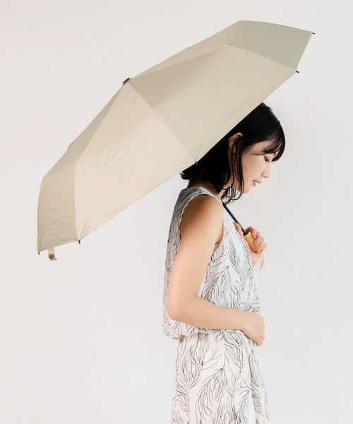 VitaFelice(ヴィータフェリーチェ)の「晴雨兼用 UVカット 折りたたみ日傘 遮光率100%・UV遮蔽率99.9%以上(折りたたみ傘・レディース・ピンク/グレー/ネイビー/オリーブ/ブラック/ブルー/ライム/サンドベージュ/ミント・FREE)」の15枚目の写真