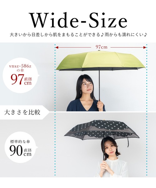 VitaFelice(ヴィータフェリーチェ)の「晴雨兼用 UVカット 折りたたみ日傘 遮光率100%・UV遮蔽率99.9%以上(折りたたみ傘・レディース・ピンク/グレー/ネイビー/オリーブ/ブラック/ブルー/ライム/サンドベージュ/ミント・FREE)」の20枚目の写真