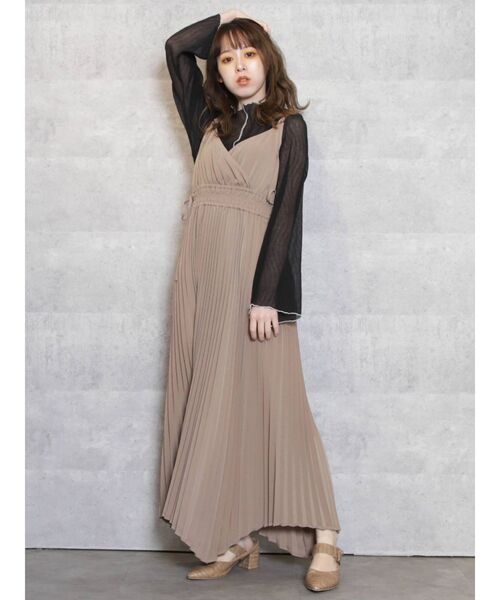 dazzlin（ダズリン）の「楊柳シフォンプルオーバー（Tシャツ/カットソー・レディース・オフホワイト/ブラック/ミント/ベージュ・FREE）」の9枚目の写真