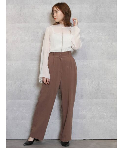 dazzlin（ダズリン）の「楊柳シフォンプルオーバー（Tシャツ/カットソー・レディース・オフホワイト/ブラック/ミント/ベージュ・FREE）」の15枚目の写真