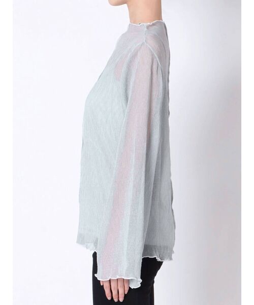 dazzlin（ダズリン）の「楊柳シフォンプルオーバー（Tシャツ/カットソー・レディース・オフホワイト/ブラック/ミント/ベージュ・FREE）」の17枚目の写真