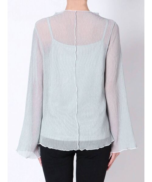 dazzlin（ダズリン）の「楊柳シフォンプルオーバー（Tシャツ/カットソー・レディース・オフホワイト/ブラック/ミント/ベージュ・FREE）」の18枚目の写真