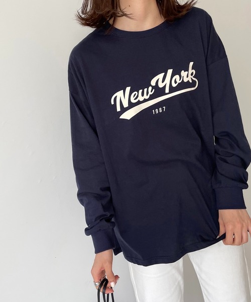 CANAL JEAN - 新品！CANAL JEAN via j &quot;NY MAP&quot;プリントロングTシャツ CANAL JEAN（キャナルジーン）の「via j(ヴィアジェイ) 