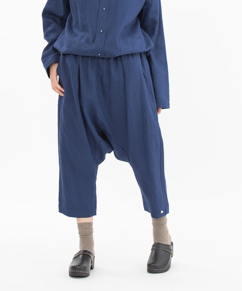 chanvre nop de nod(シャンブルノップドゥノッド)の「chanvre8分丈サルエルパンツ(その他パンツ・レディース・ブラック/ブルー/ダークブルー/キナリ・9)」の4枚目の写真